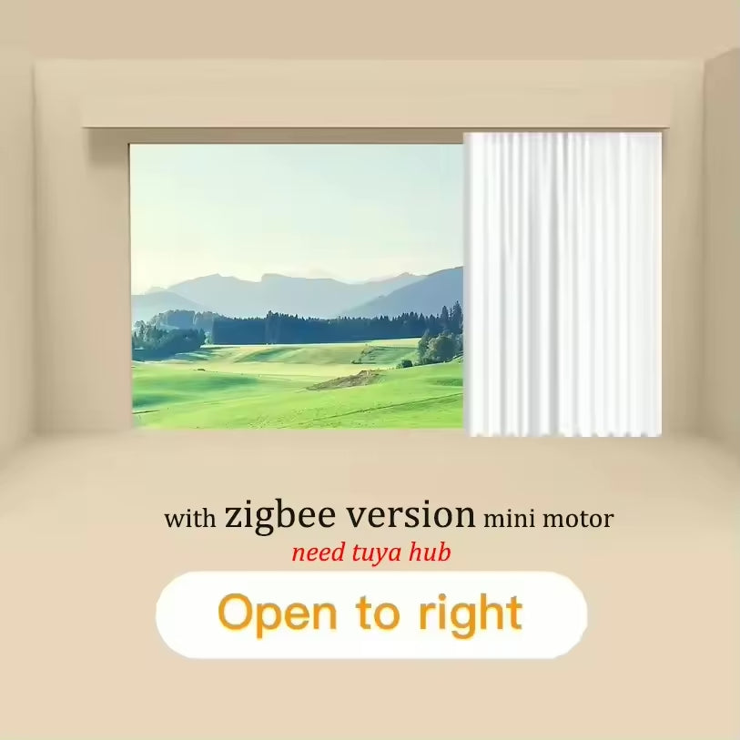 Mini Smart Curtain Motor Electric Curtain Automatic System Rail Rod Support Alexa Alice Google Assistant Smartthings Tuya Zigbee