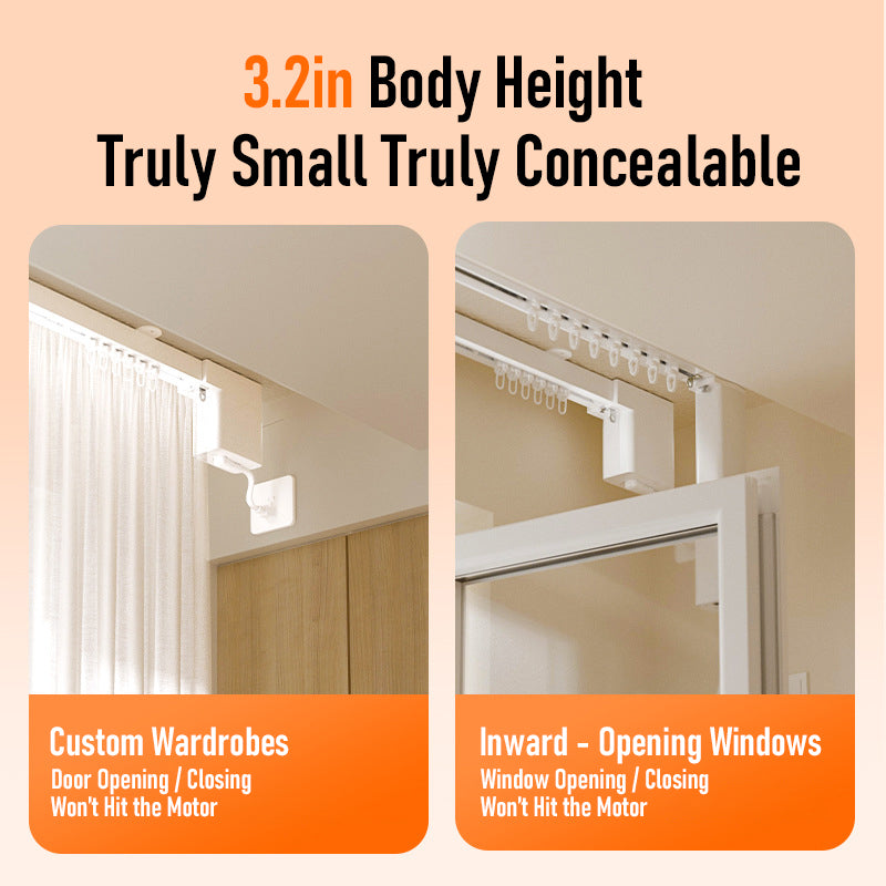 Mini Smart Curtain Motor Electric Curtain Automatic System Rail Rod Support Alexa Alice Google Assistant Smartthings Tuya Zigbee