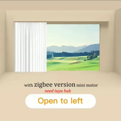 Mini Smart Curtain Motor Electric Curtain Automatic System Rail Rod Support Alexa Alice Google Assistant Smartthings Tuya Zigbee